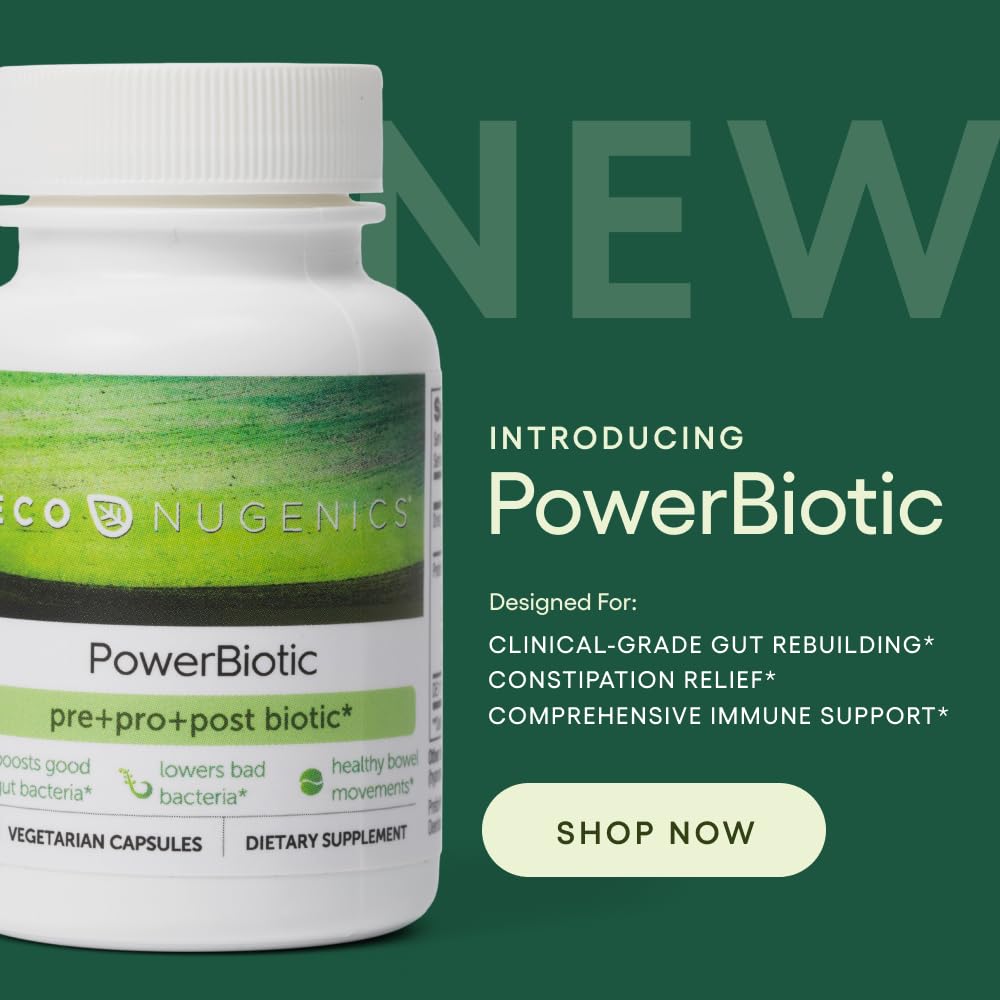EcoNugenics PowerBiotic pour demonstrates fast-acting gut support and ease of use.