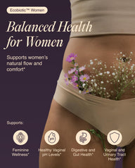 Ecosh capsules close-up show tiny vegan capsules for gut and vaginal balance.