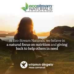 Ecostream Naturals Vital First Daily Greens Spirulina-Chlorella closeup emphasizes greens blend.