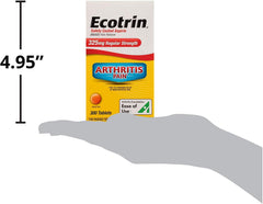 Ecotrin packaging close-up emphasizes enteric coating and safety benefits.