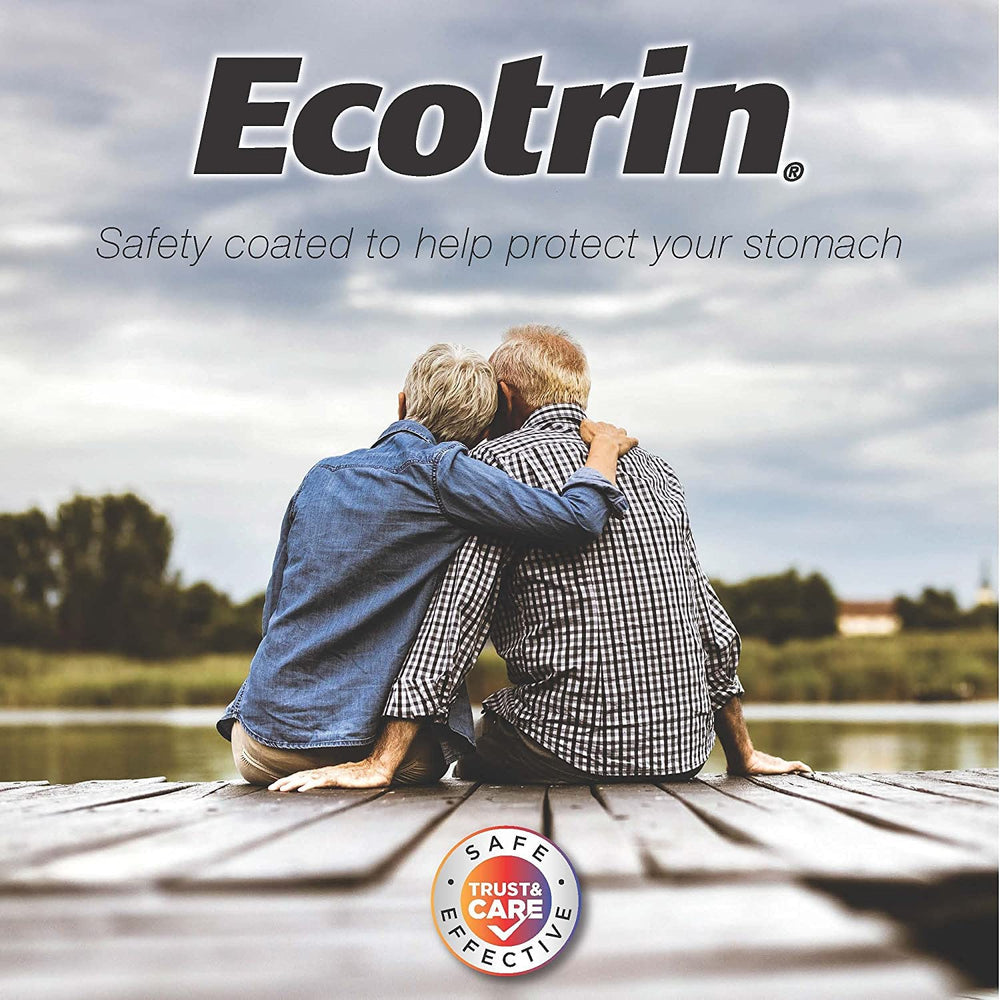Ecotrin 365-tablet year supply bottle on kitchen counter