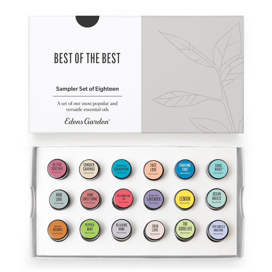Edens Garden Best of the Best sampler bottle pour, ideal for easy diffusion at home