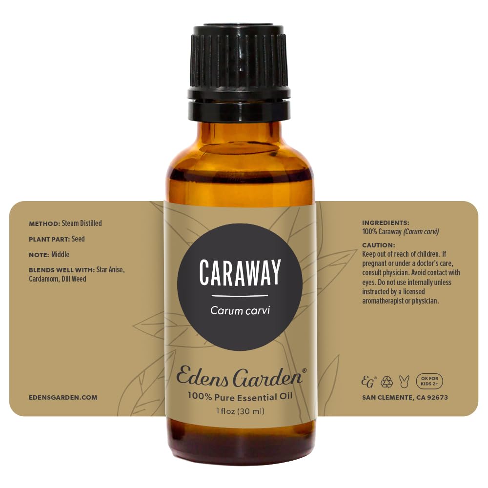 Edens Garden caraway oil on skin during routine.