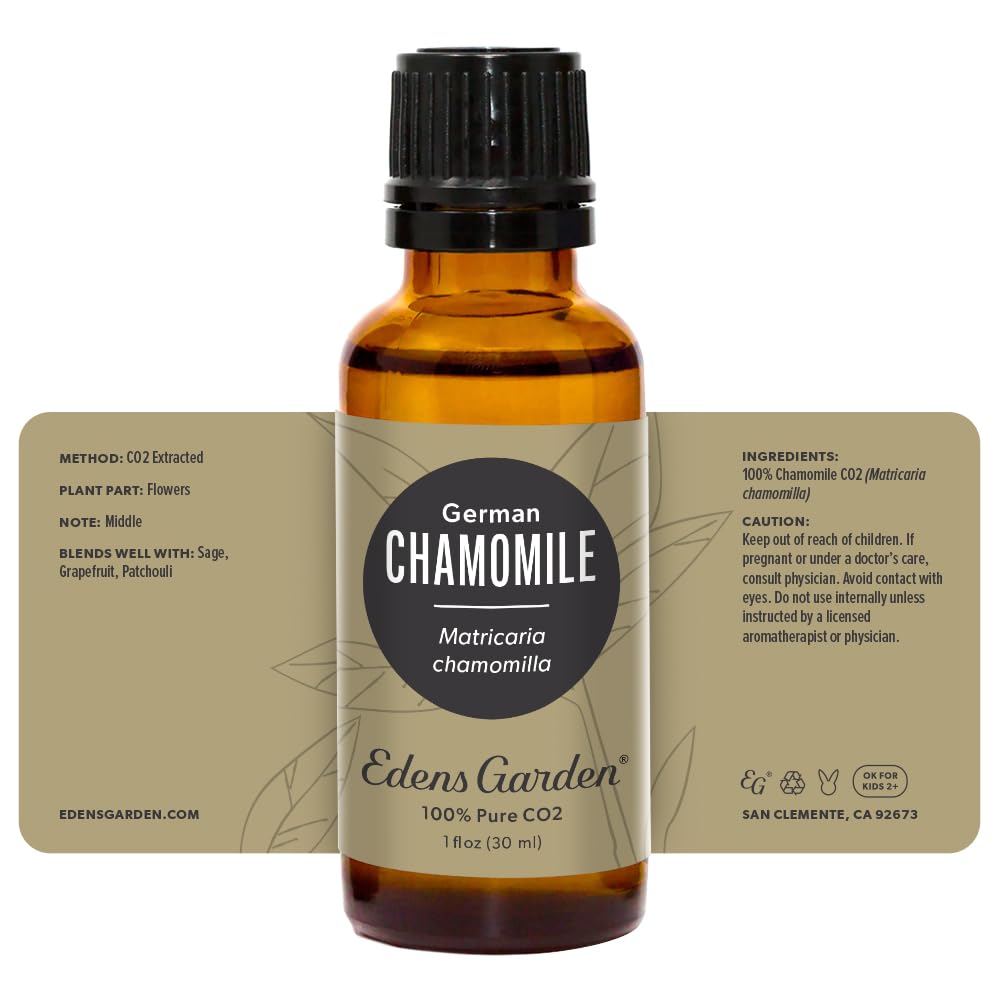 Licensed aromatherapist support graphic for Chamomile CO2 guidance.