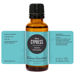 Aromatherapist support and guidance for using Cypress-Blue essential oil