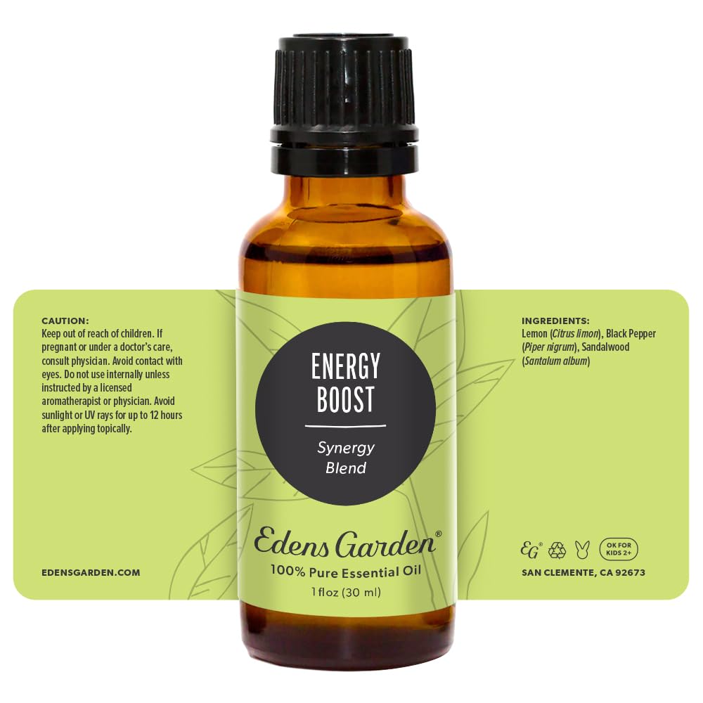 Edens Garden Energy Boost scent profile for focus and energy