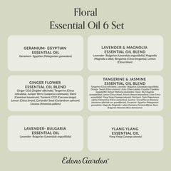 Edens Garden Floral Set packaging and labeling highlights purity