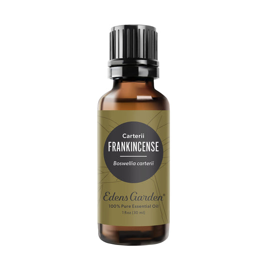 Edens Garden Frankincense Carterii oil bottle for diffuser use and calm ambiance