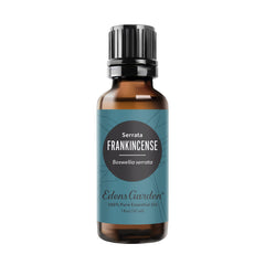 Edens Garden Frankincense Serrata essential oil bottle for grounding diffusion