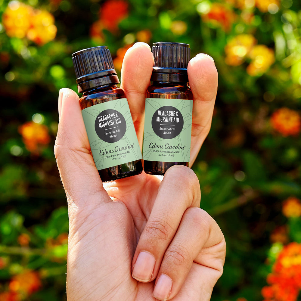 Edens Garden Headache and Migraine Aid diffuser setup for relaxing atmosphere.