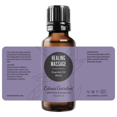 Edens Garden Healing Massage blend packaging, ready for gifting or daily use.