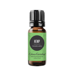 Edens Garden hemp seed oil bottle on a clean surface for easy topical use