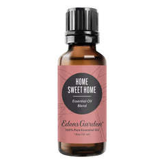 Edens Garden Home Sweet Home bottle ready for diffusion to elevate room ambiance.