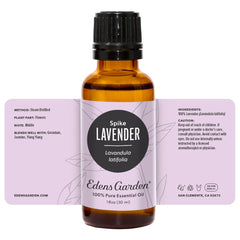 Edens Garden Lavender-Spike GC-MS badge indicates batch transparency.