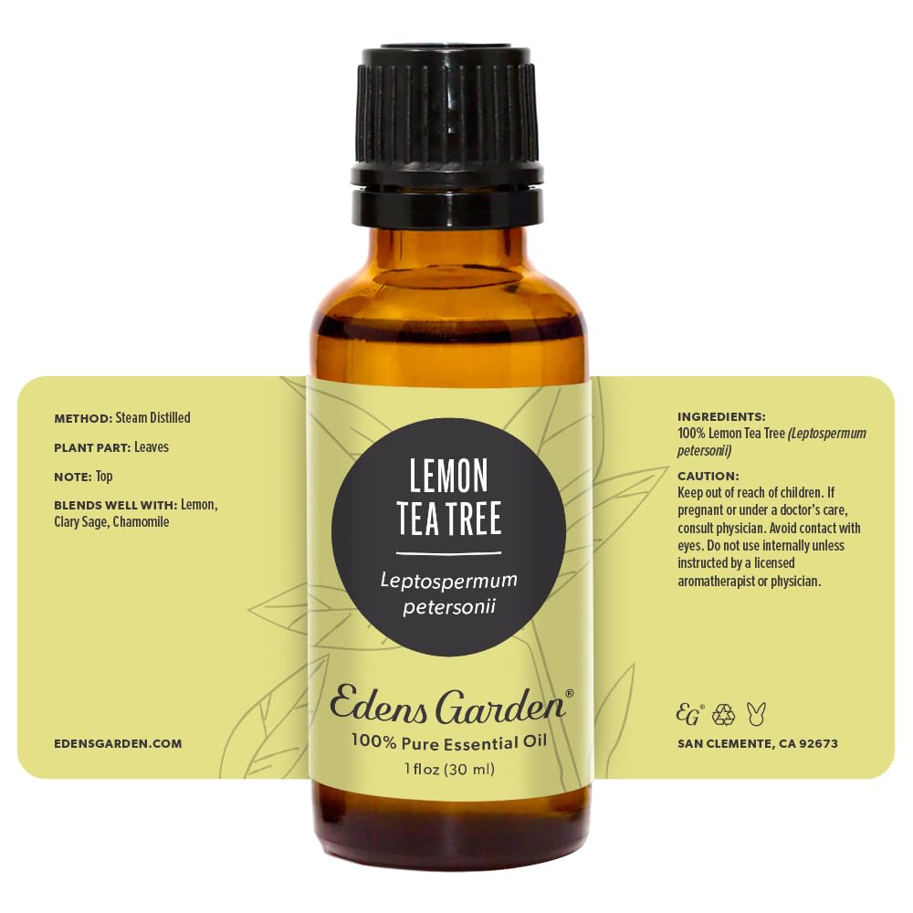 Edens Garden Lemon Tea Tree lifestyle shot suggests easy daily integration.