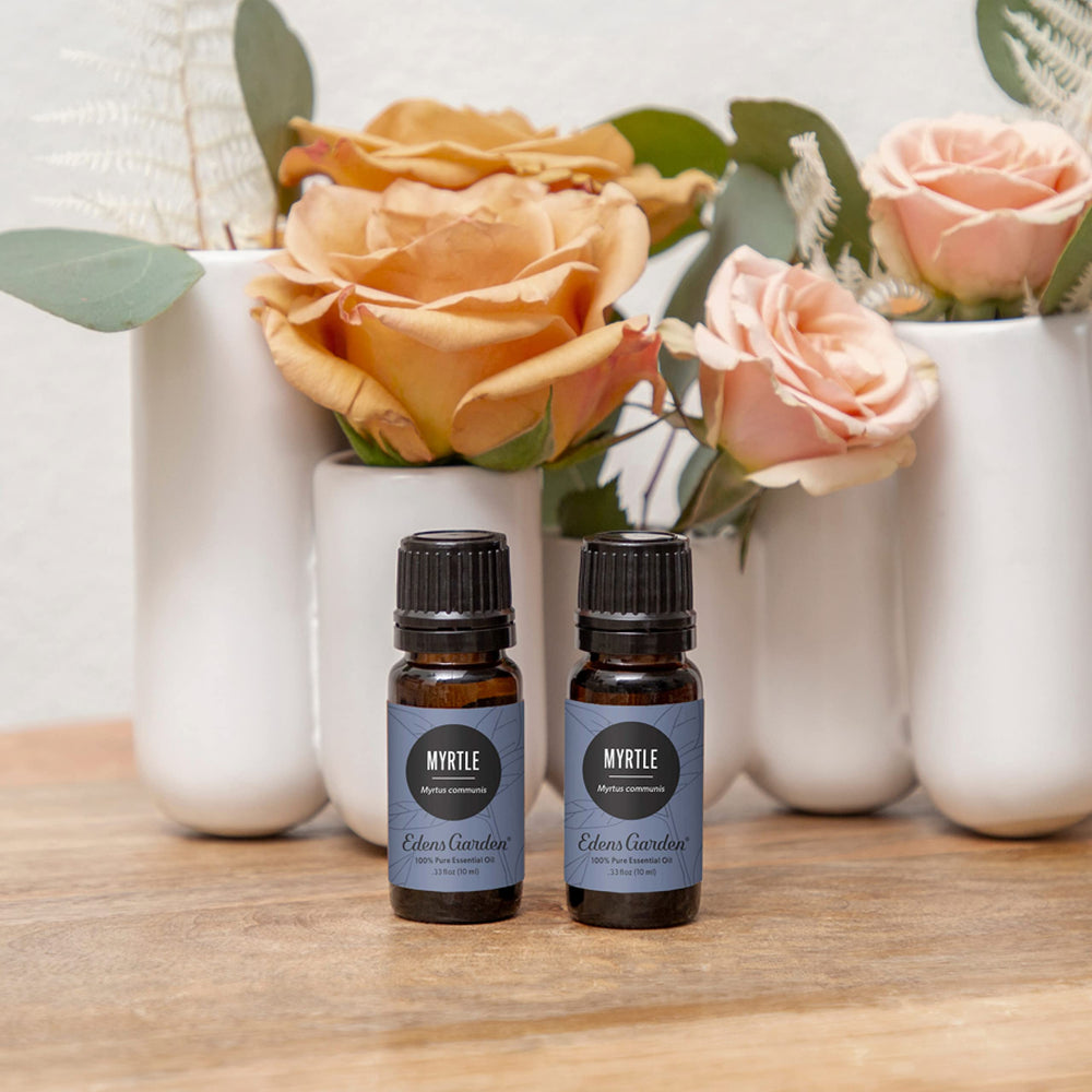 Edens Garden Myrtle oil in diffuser—fresh, uplifting ambiance