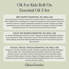 Edens Garden OK For Kids oils are third-party tested for purity.
