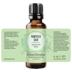 Edens Garden Pampered Skin 30ml bottle showcases compact premium oil