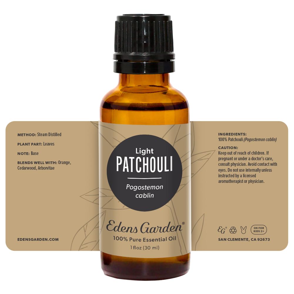 Edens Garden Patchouli Light GC‑MS batch transparency for trust.