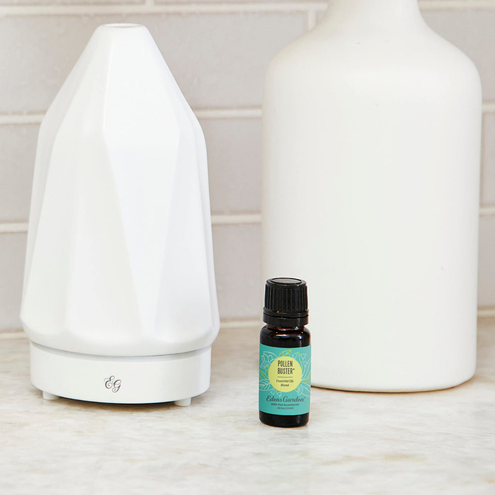 Edens Garden Pollen Buster in diffuser creating a soothing aroma moment