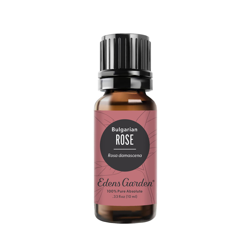 Edens Garden Rose Bulgarian Absolute bottle for diffusion and mood enhancement.