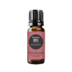 Edens Garden Rose Bulgarian Absolute bottle for diffusion and mood enhancement.