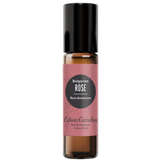 Edens Garden Rose Bulgarian Absolute Roll-On bottle ready for calming rituals