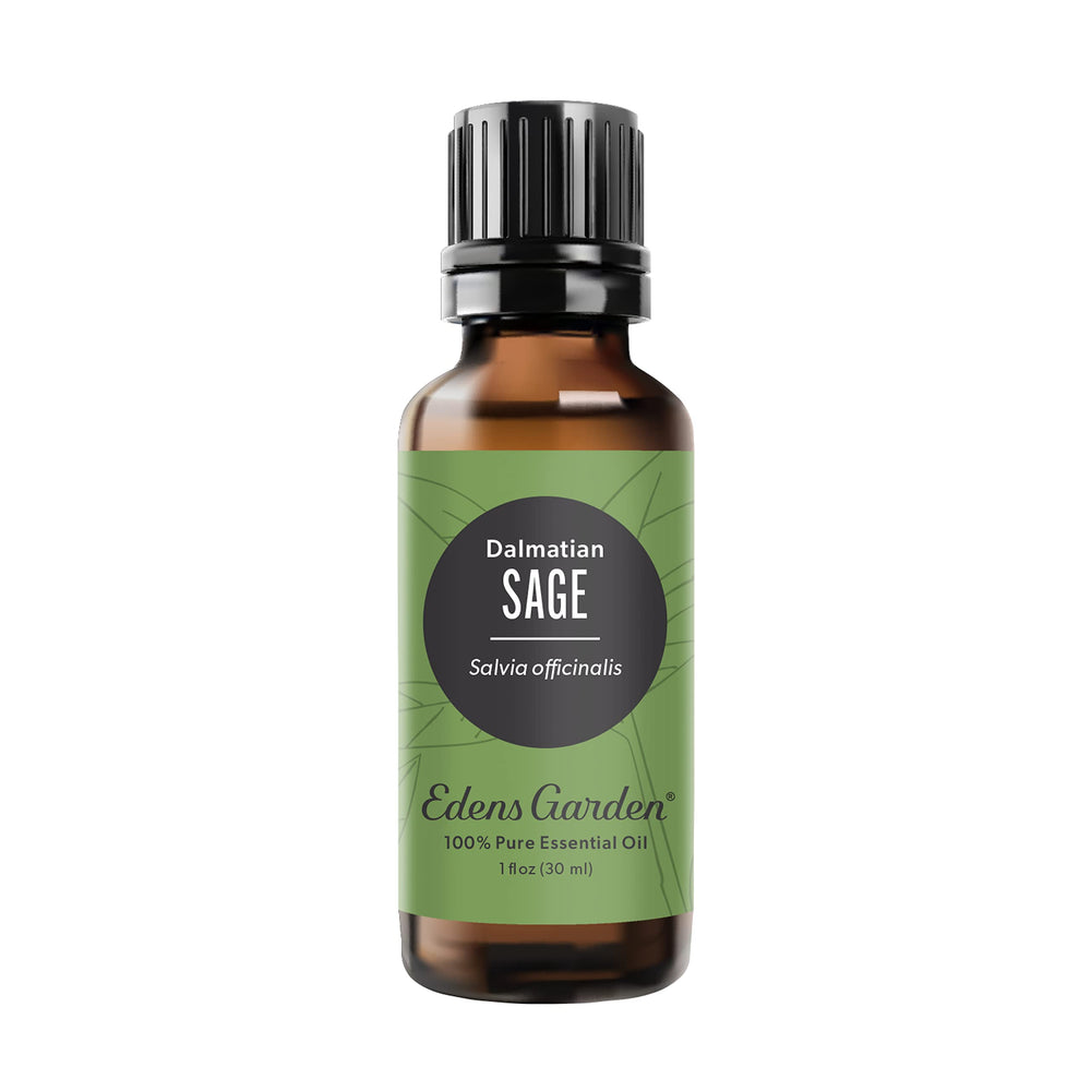 Edens Garden Sage Dalmatian essential oil bottle ready for diffusing and care rituals.