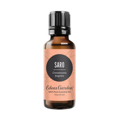Edens Garden Saro bottle front for diffuser use and energy-boosting ambiance.
