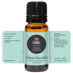 Edens Garden Sea Fennel oil bottle with natural ingredients emphasis.
