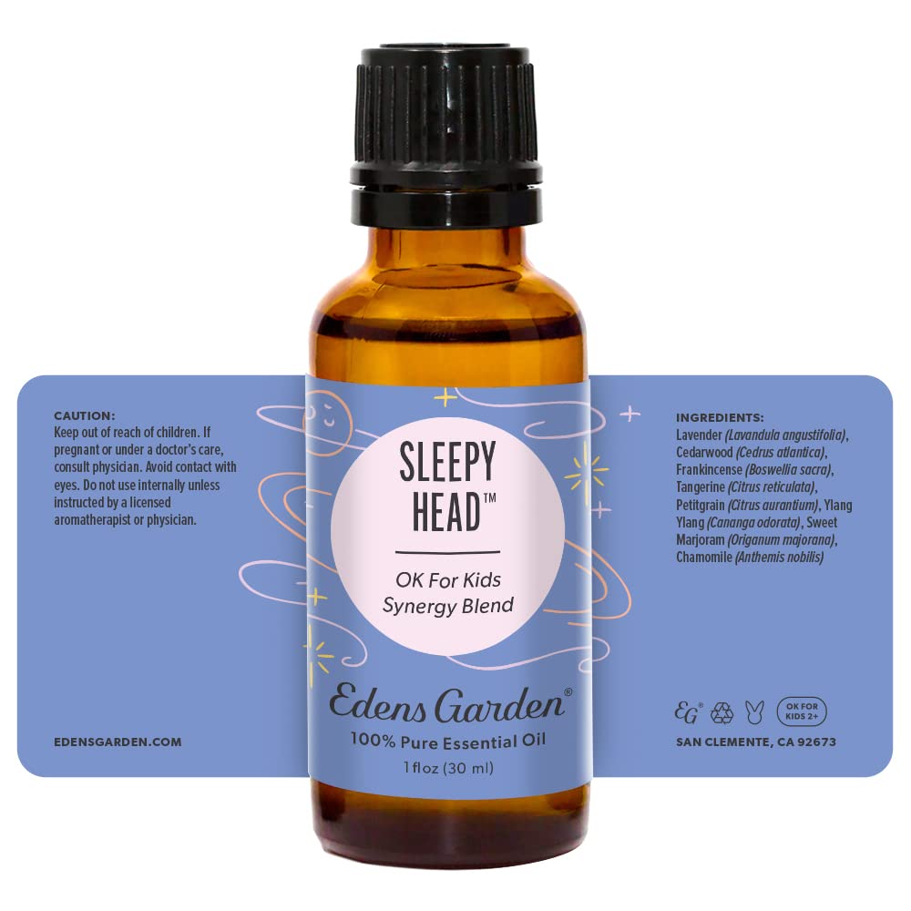 Sleepy Head 30 ml bottle on dresser ready to diffuse.