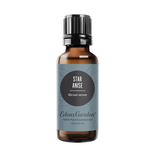 Edens Garden Star Anise essential oil bottle ready for diffuser use to create a cozy atmosphere.