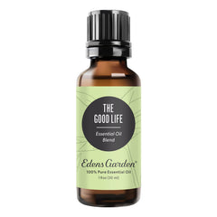 Edens Garden The Good Life bottle pour highlights premium aroma for calm routines.