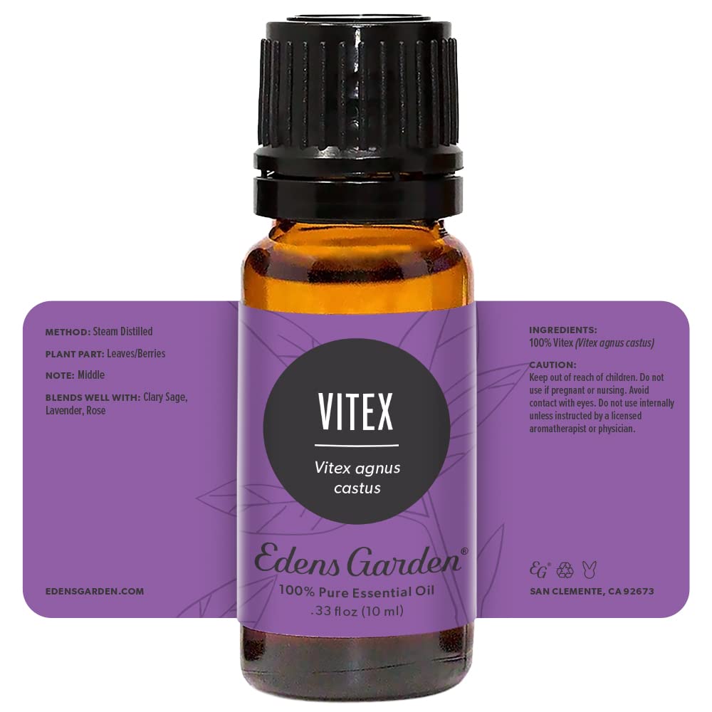 Edens Garden Vitex essential oil ritual setup for self-care moments.