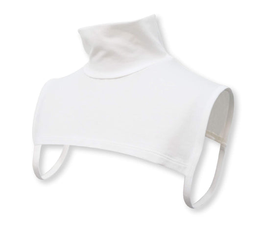 Edenswear zinc-infused neck and shoulder wrap provides gentle coverage for sensitive skin.