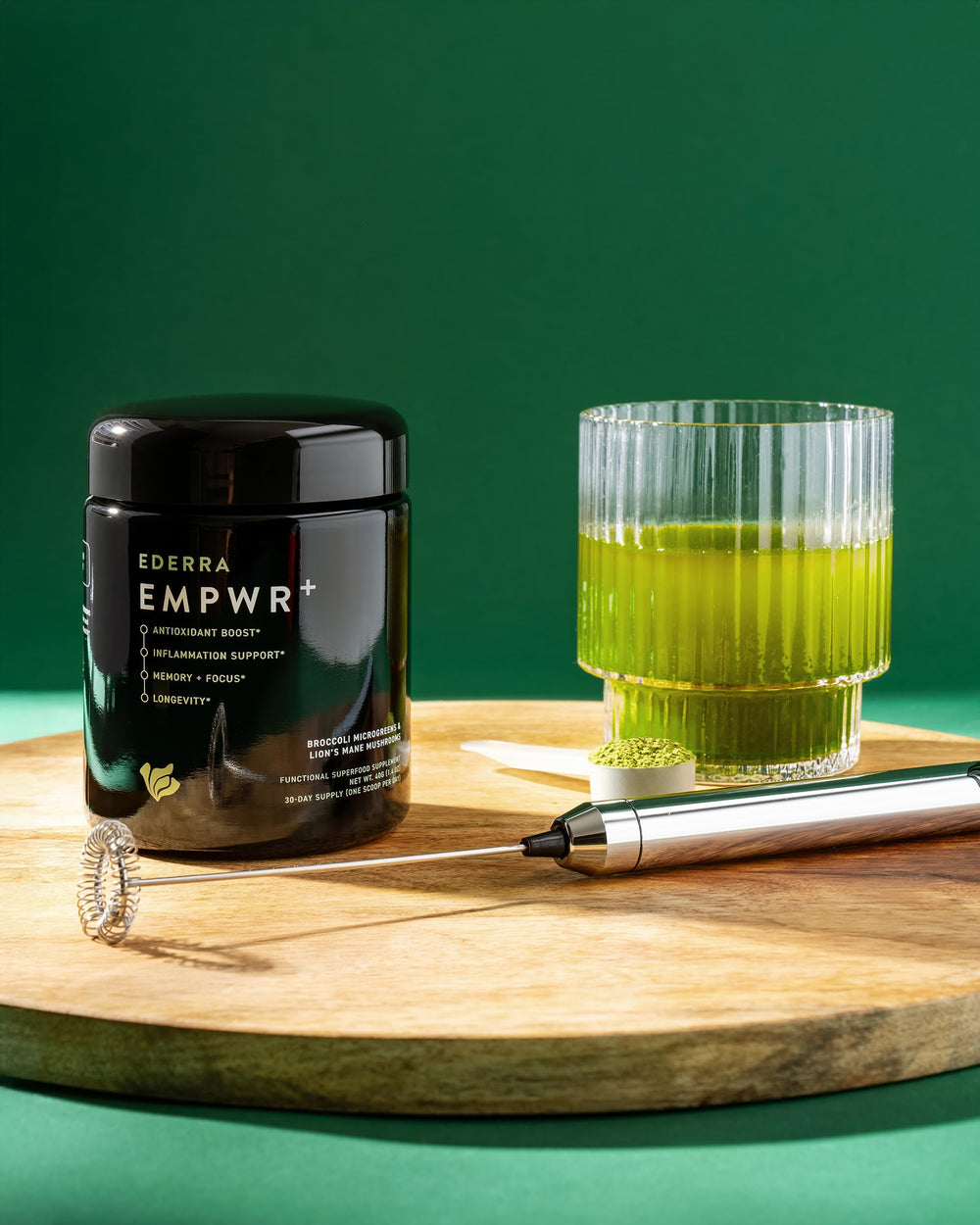 EDERRA EMPWR+ dressing on salad demonstrates easy culinary upgrade.