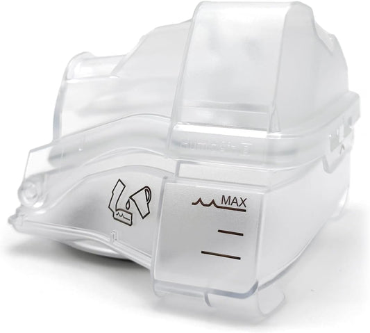 Edionmier HumidAir water chamber front view for AirSense 10, compact and easy to replace
