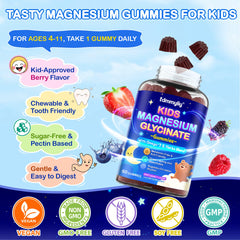 Edmmyliy Kids Magnesium Glycinate Gummies travel-pack ideal for on-the-go.