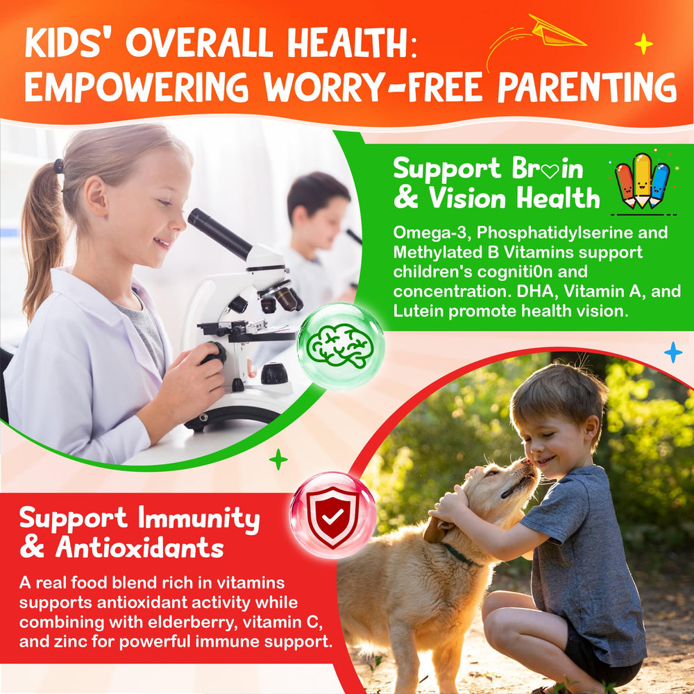 Edmmyliy Kids Multivitamin Gummies organic fruit blends highlight natural sourcing