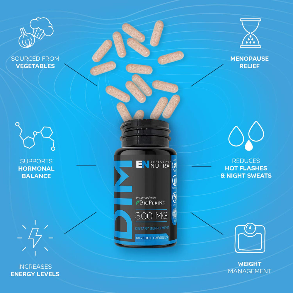 Effective Nutra packaging showcases vegan, non-GMO, and GMP certified quality.