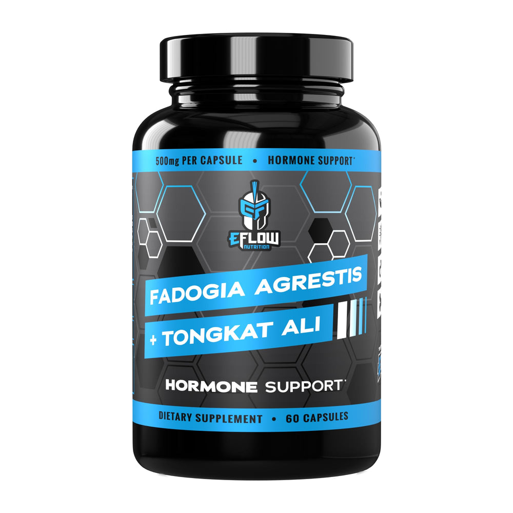 eFlow Nutrition fadogia-agrestis-tongkat-ali capsules bottle for daily natural performance support