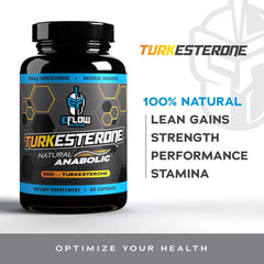 eFlow Nutrition Turkesterone in workout scene emphasizing stamina support