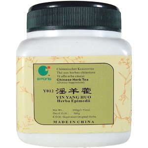 E-Fong Yin Yang Huo epimedium aboveground granules close-up showing fine texture.