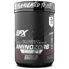 EFX Aminozorb Elite 21 bottle pour demonstrates post-workout amino support