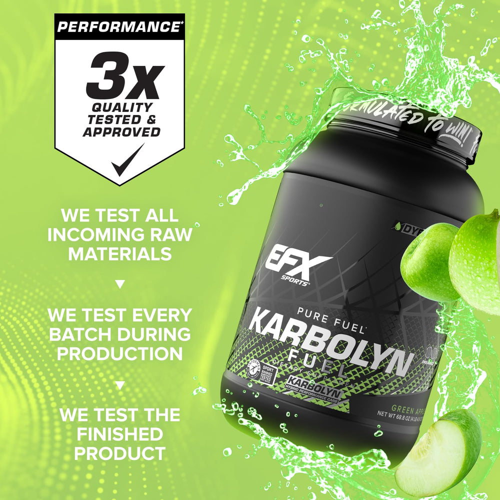 Green Apple Karbolyn Fuel packaging emphasizes flavor and energy support