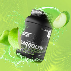Karbolyn Fuel bottle on gym shelf with branding