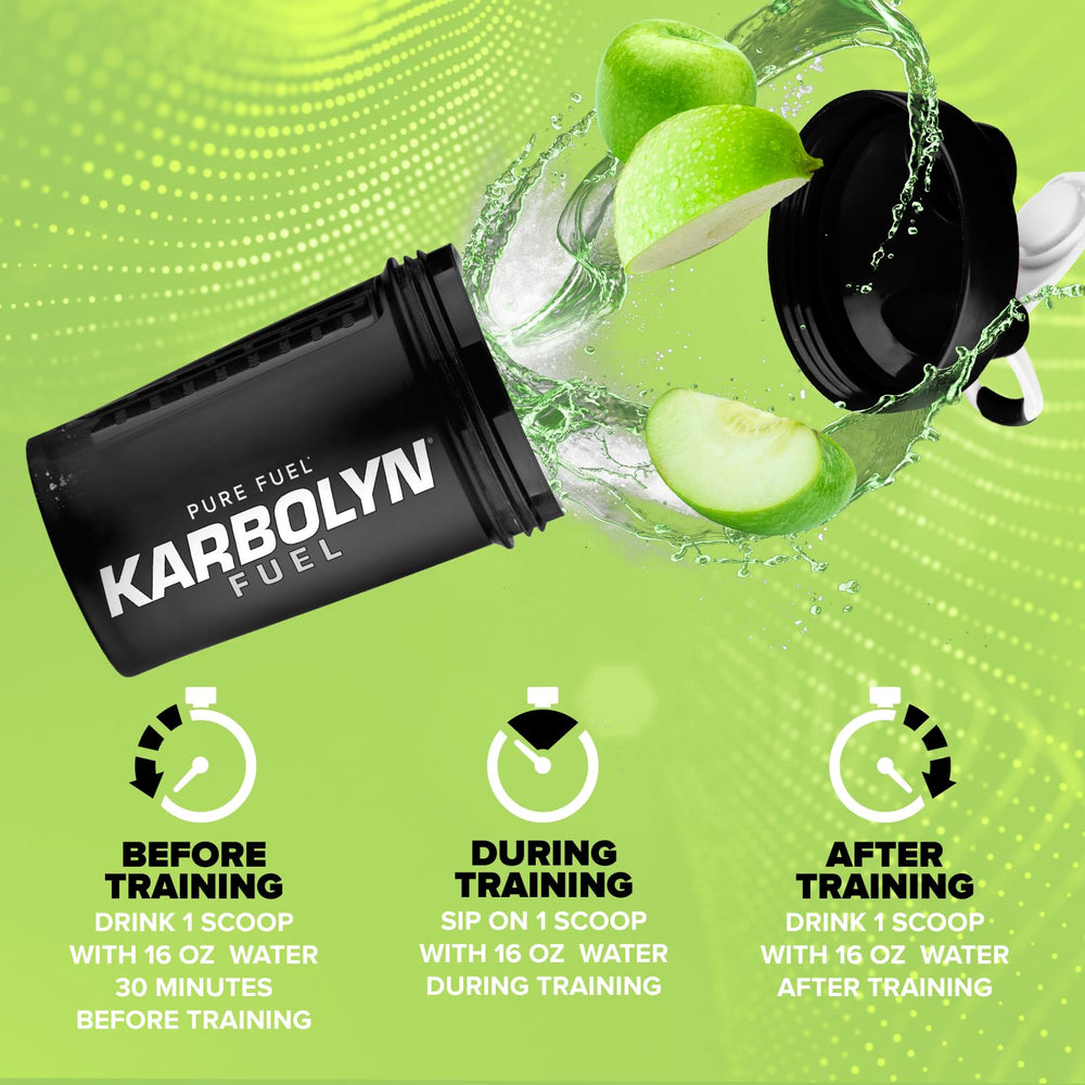 Athlete using Karbolyn Fuel pre-workout for sustained power
