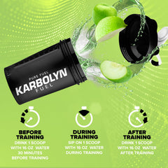 Athlete using Karbolyn Fuel pre-workout for sustained power