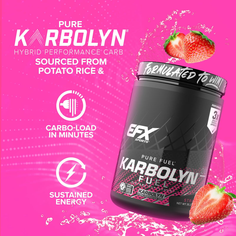 EFX Karbolyn Fuel serving mixed in water demonstrating sustained energy
