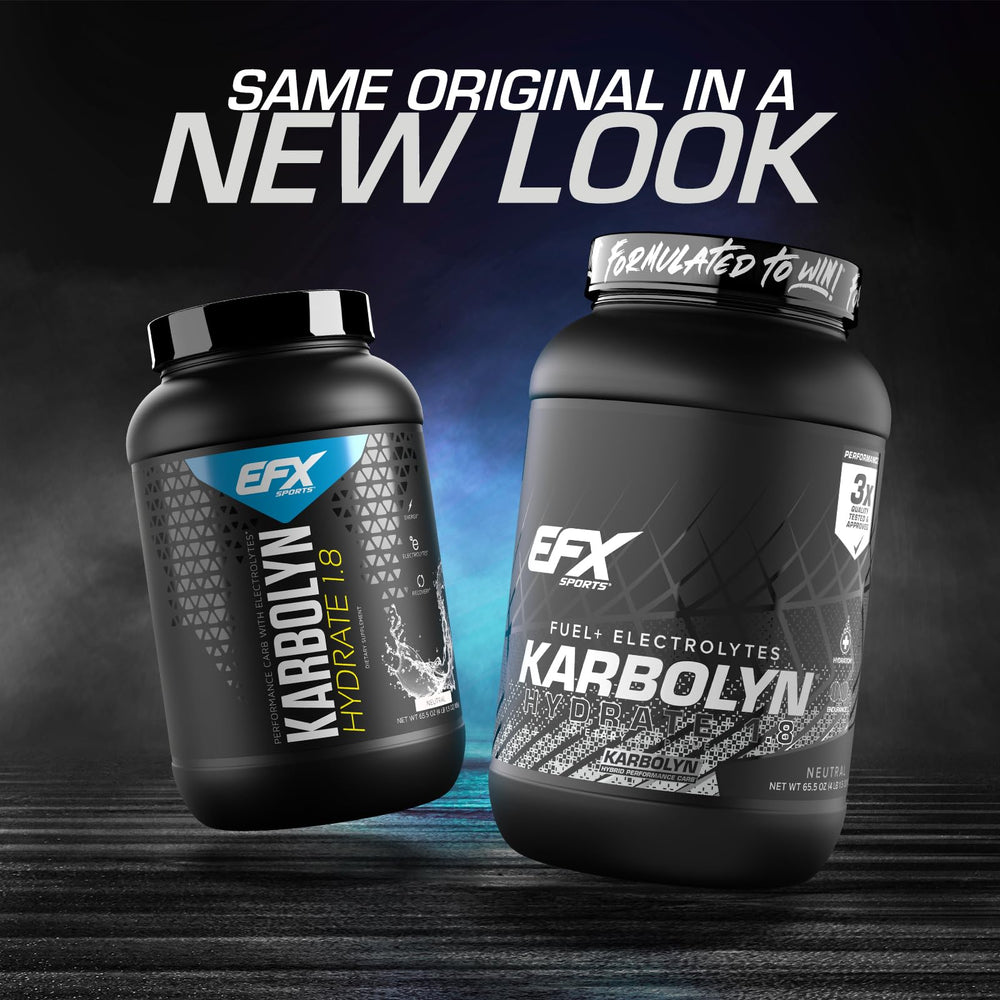 EFX Karbolyn Hydrate powder scoop displayed for pre/post workout use